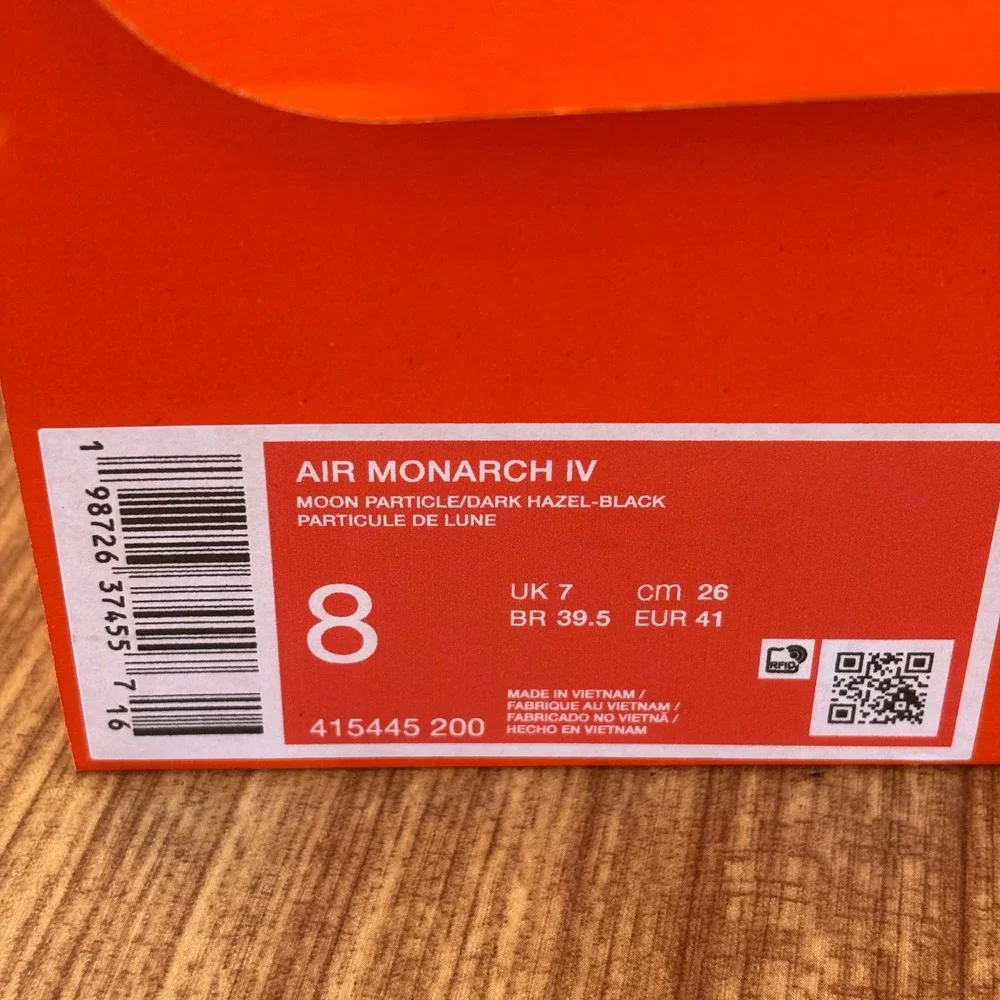 Nike Air Monarch IV Training Shoes Mens 8 Moon Particle Dark Hazel NEW